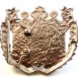 Vintage Gothic Silver Tone & Black & Rhinestones Belt Buckle