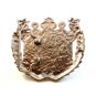 Vintage Gothic Silver Tone & Black & Rhinestones Belt Buckle