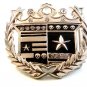 Vintage Gothic Silver Tone & Black & Rhinestones Belt Buckle