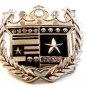 Vintage Gothic Silver Tone & Black & Rhinestones Belt Buckle