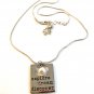 Alexa's Angels Silver Tone Explore Dream Discover Pearl Pendant / 18" Necklace