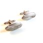 Vintage 1950's - 1960's Silver Tone Cufflinks by Swank