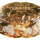 Casadores Tequila 2 Tone Buck Deer 5" X 3 1/2" Huge Belt Buckle Unbranded 7615