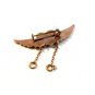 Vintage Gold Tone Heart & Wings Brooch