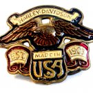 Vintage Harley Davidson Made in U.S.A. Enameled Belt Buckle