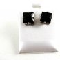 Stainless Steel & Silvertone & Black Pierced Fashion Earrings 11052013cd