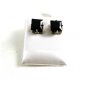 Stainless Steel & Silvertone & Black Pierced Fashion Earrings 11052013cd