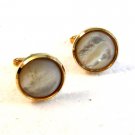 Vintage Gold Tone & Mother of Pearl Cufflinks