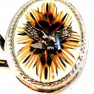 Southwest Silver Tone Eagle In Flight Leather Bolo