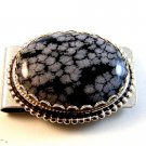 New Old Stock Silver Tone & Natural Stone Money Clip