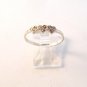Vintage Sterling Silver & Czs Heart Ring Size 8