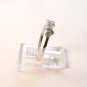 Vintage Sterling Silver & Czs Heart Ring Size 8