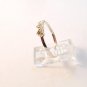 Vintage Sterling Silver & Czs Heart Ring Size 8