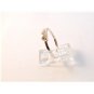 Vintage Sterling Silver & Czs Heart Ring Size 8