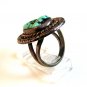 Signed E. Nelson Navajo Native American Silver & Turquoise Ring Size 10
