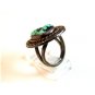 Signed E. Nelson Navajo Native American Silver & Turquoise Ring Size 10