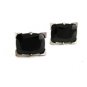 Dressy Silvertone & Black Cufflinks Marked With An S