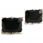 Dressy Silvertone & Black Cufflinks Marked With An S