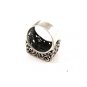Southwest Sterling Silver & Coral & Mother of Pearl Ring Size 8 5114