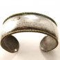 Vintage Mexican Sterling Silver 2 Tone Laton Cuff Bracelet