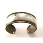 Vintage Mexican Sterling Silver 2 Tone Laton Cuff Bracelet
