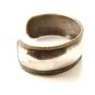 Vintage Mexican Sterling Silver 2 Tone Laton Cuff Bracelet