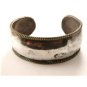 Vintage Mexican Sterling Silver 2 Tone Laton Cuff Bracelet