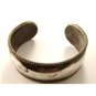 Vintage Mexican Sterling Silver 2 Tone Laton Cuff Bracelet