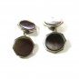 Vintage Silvertone & Abalone Cufflinks By SWANK 73015
