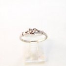 Sterling Silver & Cz Heart Ring Size 7
