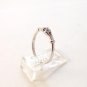 Sterling Silver & Cz Heart Ring Size 7