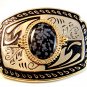 New Old Stock Western 2 Tone & Stone ? Belt Buckle Made in USA