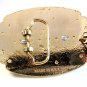 New Old Stock Western 2 Tone & Stone ? Belt Buckle Made in USA