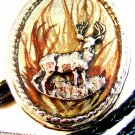 Southwest Silver Tone Moose in Woods Leather Bolo No. 5