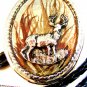 Southwest Silver Tone Moose in Woods Leather Bolo No. 5