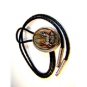 Southwest Silver Tone Moose in Woods Leather Bolo No. 5