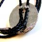 Southwest Silver Tone Moose in Woods Leather Bolo No. 5