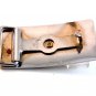 Vintage Silver & Gold Tone Pioneer Wagon Belt Buckle Made in U.S.A.