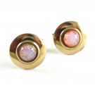 Vintage Goldtone & Faux Opals Cufflinks 110620wert