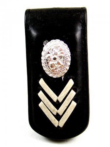 Cowboy Western Black Leather Money Clip 011614
