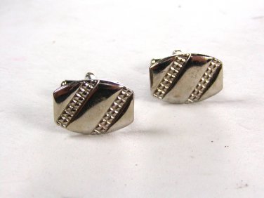 1950-s - 60's Silvetone Mid Century Cufflinks Unbranded 72215