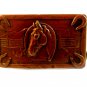 Vintage 1920's - 1940's Copper Horse Head Horse Shoe Western Belt Buckle
