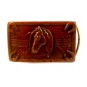 Vintage 1920's - 1940's Copper Horse Head Horse Shoe Western Belt Buckle