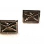 Vintage 1950's 1960's Duck Hunting Crossed Rifles Cufflinks by Swank