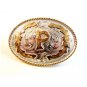 Vintage Mexican Silver Pley Iniital P Belt Buckle Signed Hevillas Originales