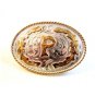 Vintage Mexican Silver Pley Iniital P Belt Buckle Signed Hevillas Originales