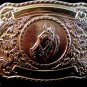Vintage Silver Tone Western Horse Head Belt Buckle Made in U.S.A.