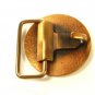 Vintage Freemason Masonic Round Brass Buckle Coin Size Unmarked 1980's