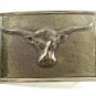 Vintage 1980's Longhorn Steer Head Belt Buckle Not Marked 092314