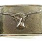 Vintage 1980's Longhorn Steer Head Belt Buckle Not Marked 092314
